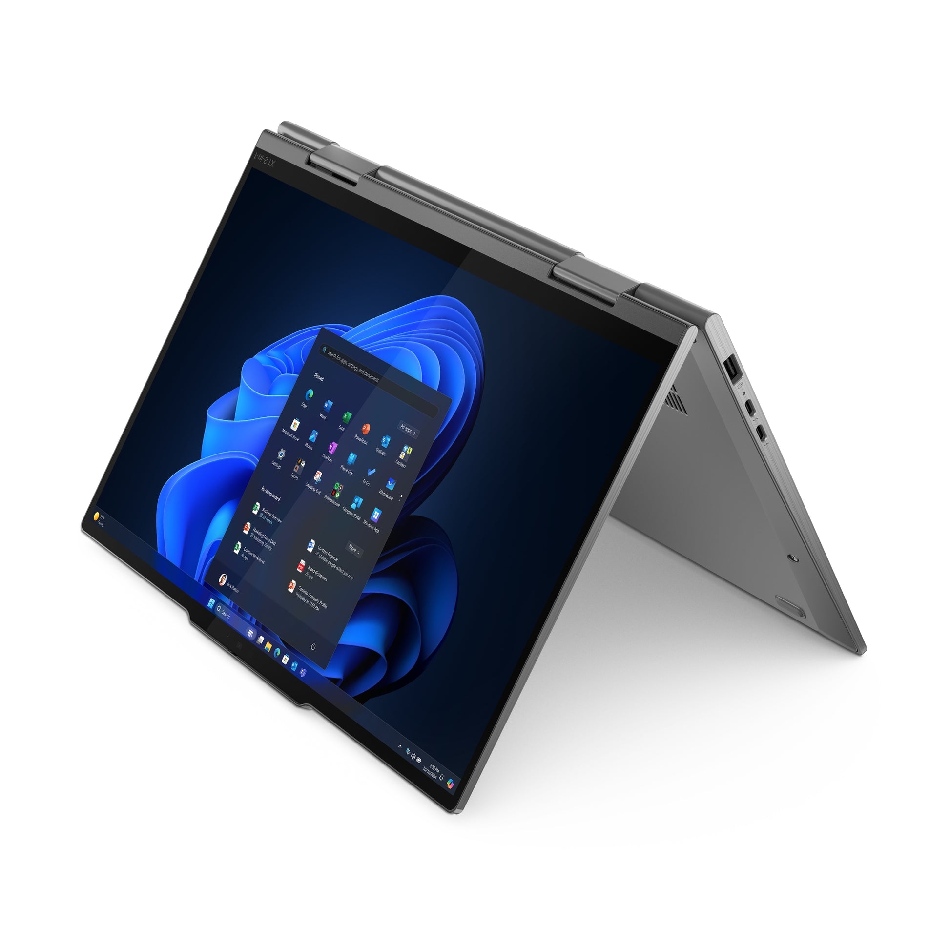Lenovo ThinkPad X1 2-in-1 Gen 10 Aura Edition Copilot+ PC Intel Core Ultra 7 258V Hybrid (2-in-1) 14" Touchscreen WUXGA 32 GB LPDDR5x-SDRAM 512 GB SSD Wi-Fi 7 (802.11be) Windows 11 Pro English Gray