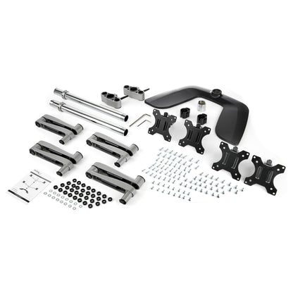 StarTech.com ARMQUADSS monitor mount / stand 32" Desk Black, Silver
