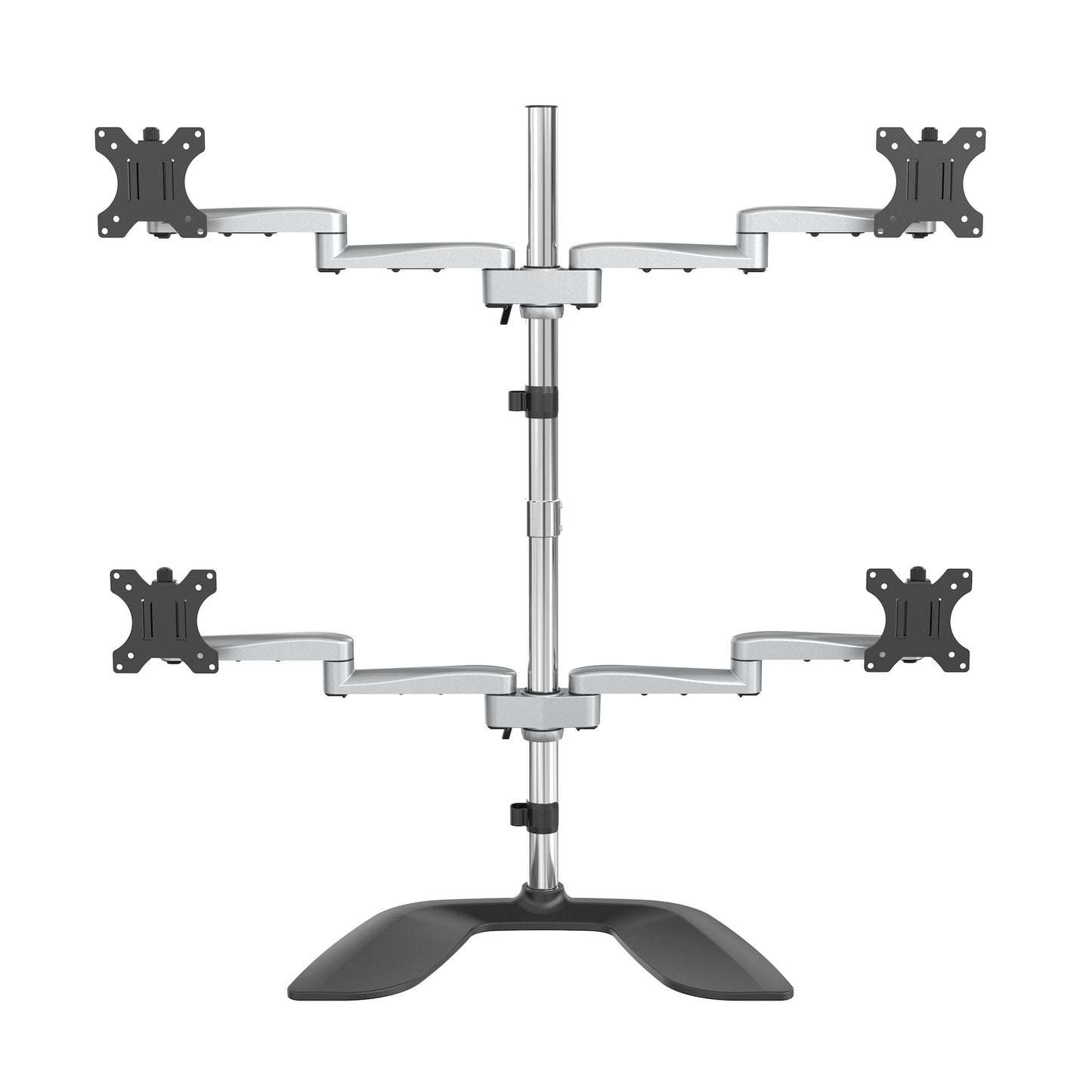 StarTech.com ARMQUADSS monitor mount / stand 32" Desk Black, Silver