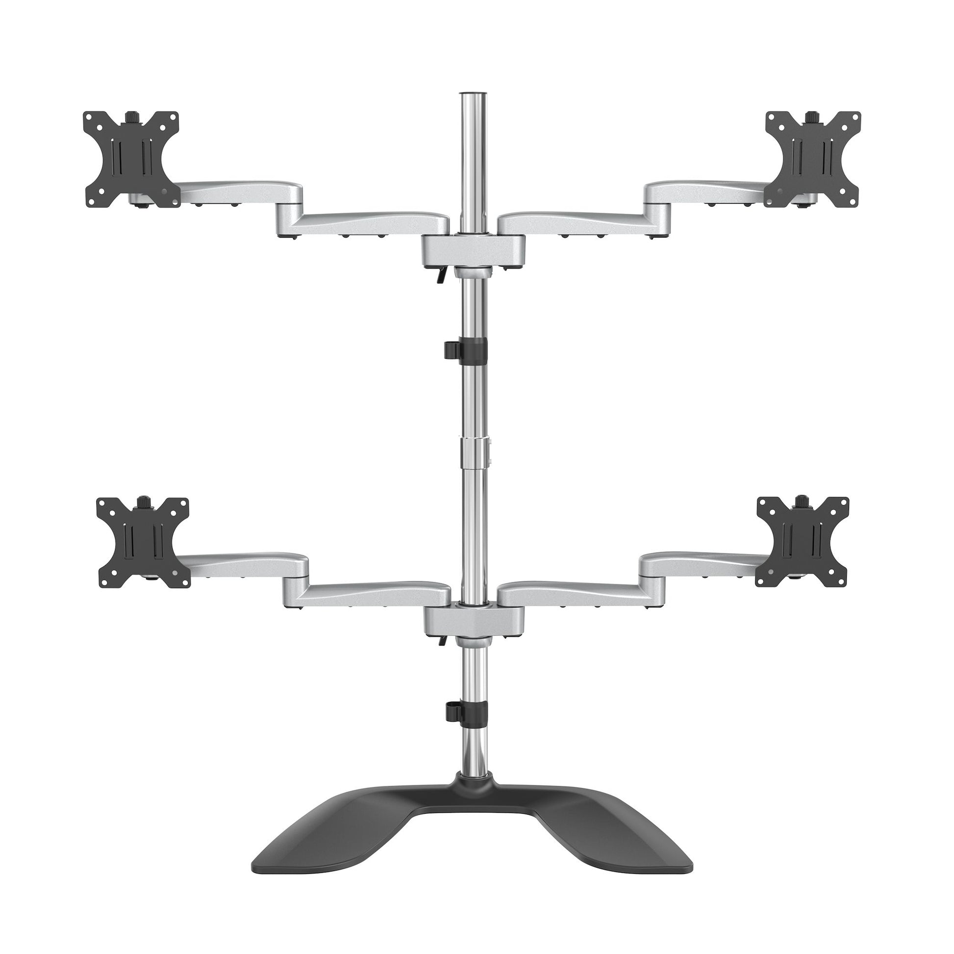 StarTech.com ARMQUADSS monitor mount / stand 32" Desk Black, Silver