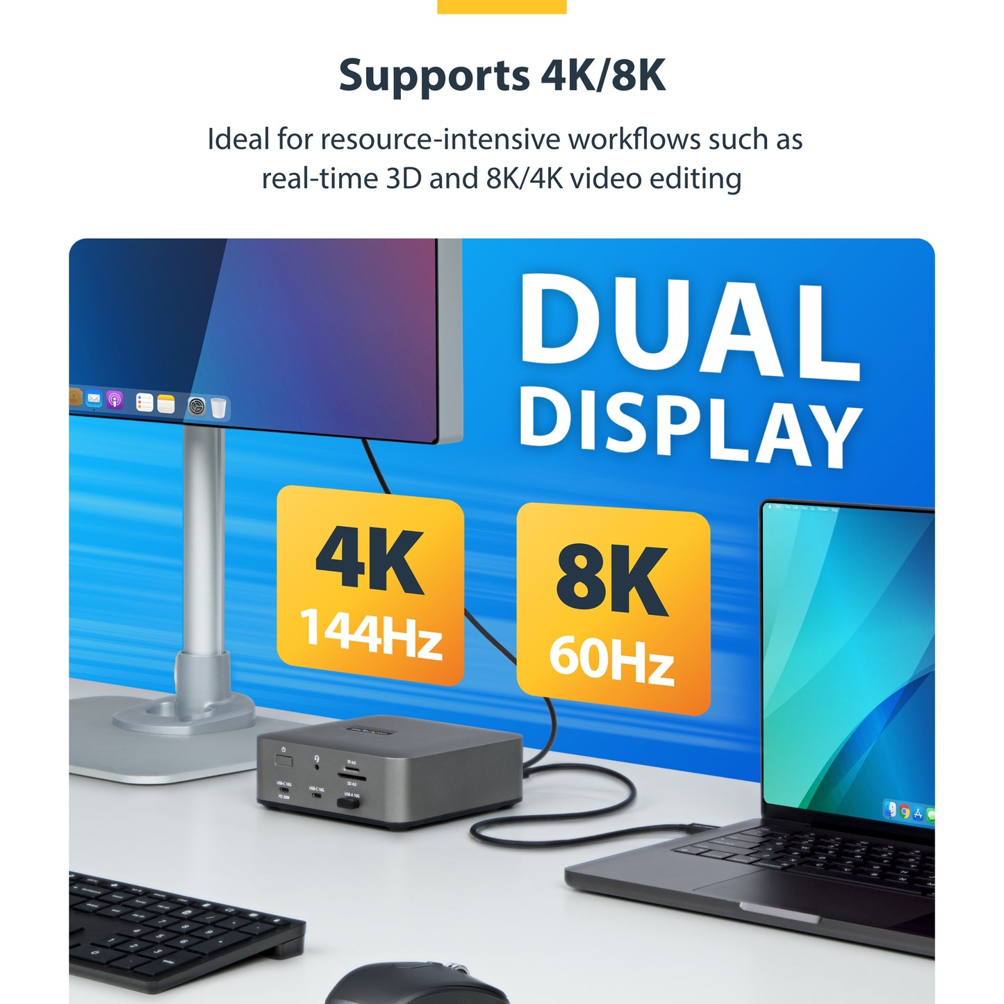 StarTech.com TBLT5MM80CM240W Thunderbolt cable 31.5" (0.8 m) 80 Gbit/s Black