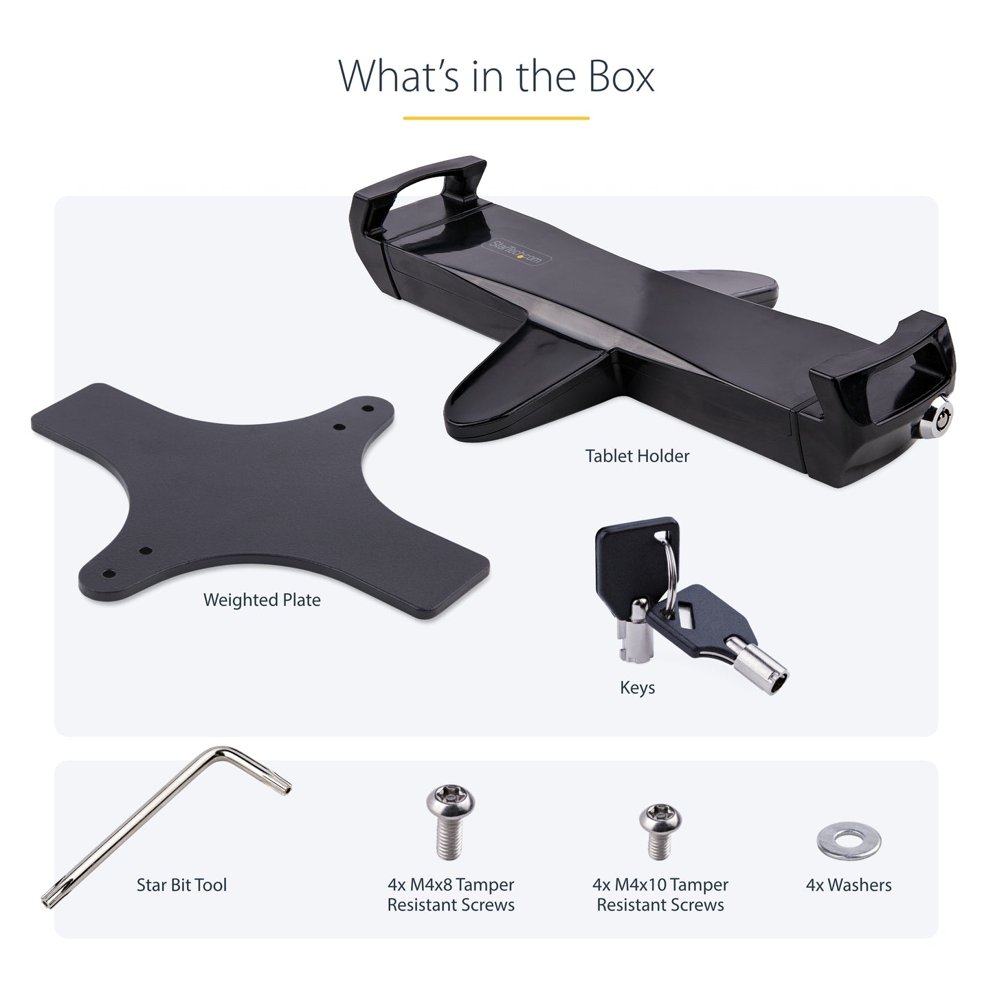 StarTech.com TABLET-VESA-ADAPTER holder Passive holder Tablet/UMPC Black