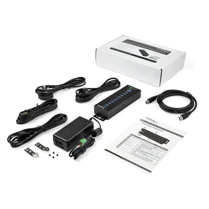 StarTech.com HB30A10AME interface hub USB 3.2 Gen 1 (3.1 Gen 1) Type-B 5000 Mbit/s Black