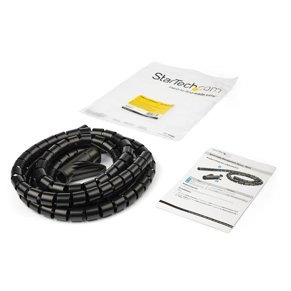 StarTech.com CMSCOILED2 cable organizer Cable sleeve Black 1 pc(s)