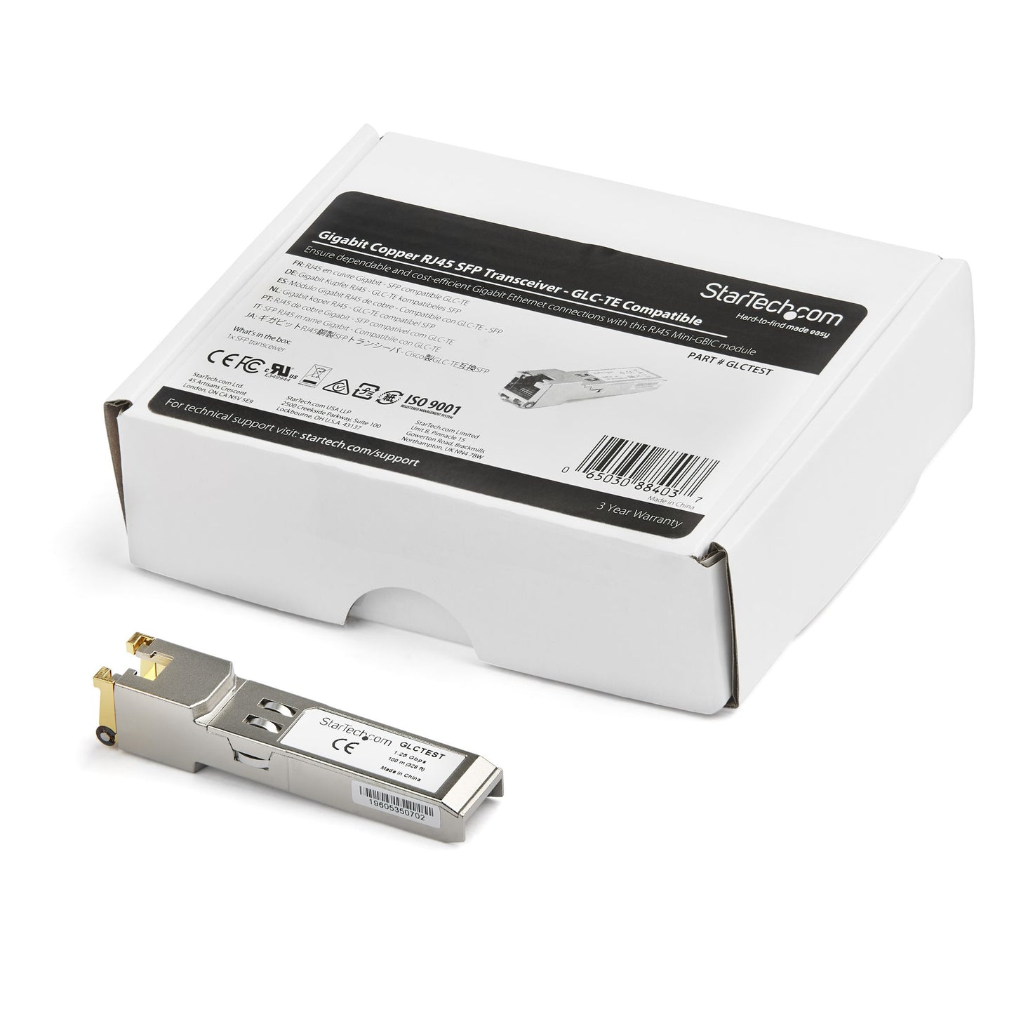 StarTech.com GLCTEST network transceiver module Copper 1250 Mbit/s SFP