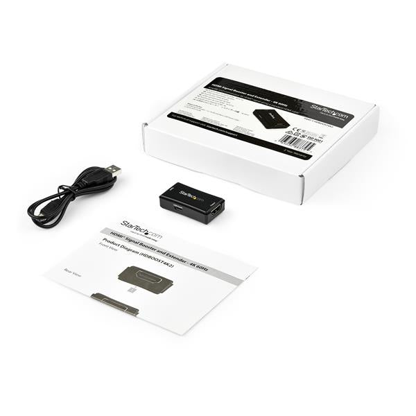 StarTech.com HDBOOST4K2 AV extender AV repeater Black