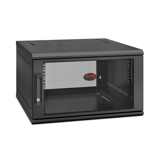 APC NetShelter WX 6U Single Hinged Wall-mount Enclosure 600mm Deep Wall mounted rack Black