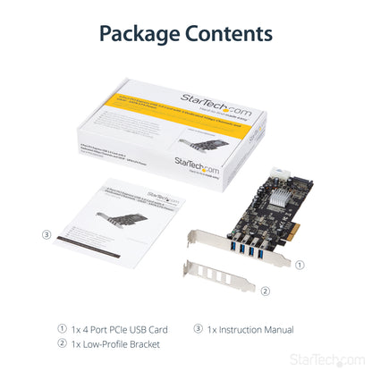 StarTech.com PEXUSB3S44V interface cards/adapter Internal USB 3.2 Gen 1 (3.1 Gen 1)
