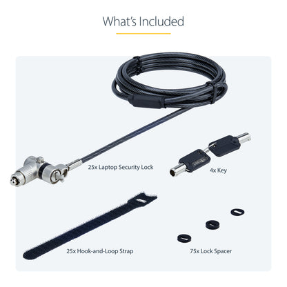 StarTech.com UNIVKA25-LAPTOP-LOCK cable lock Black 78.7" (2 m)