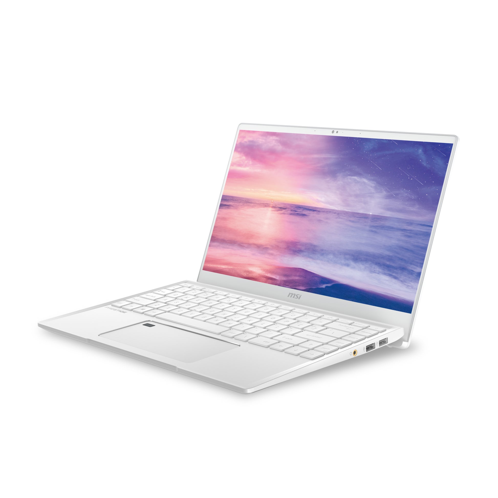 MSI Prestige 14 A10SC-230 Intel® Core™ i7 i7-10510U Laptop 14" 4K Ultra HD 16 GB LPDDR3-SDRAM 512 GB SSD NVIDIA® GeForce® GTX 1650 Max-Q Wi-Fi 6 (802.11ax) Windows 10 Pro White