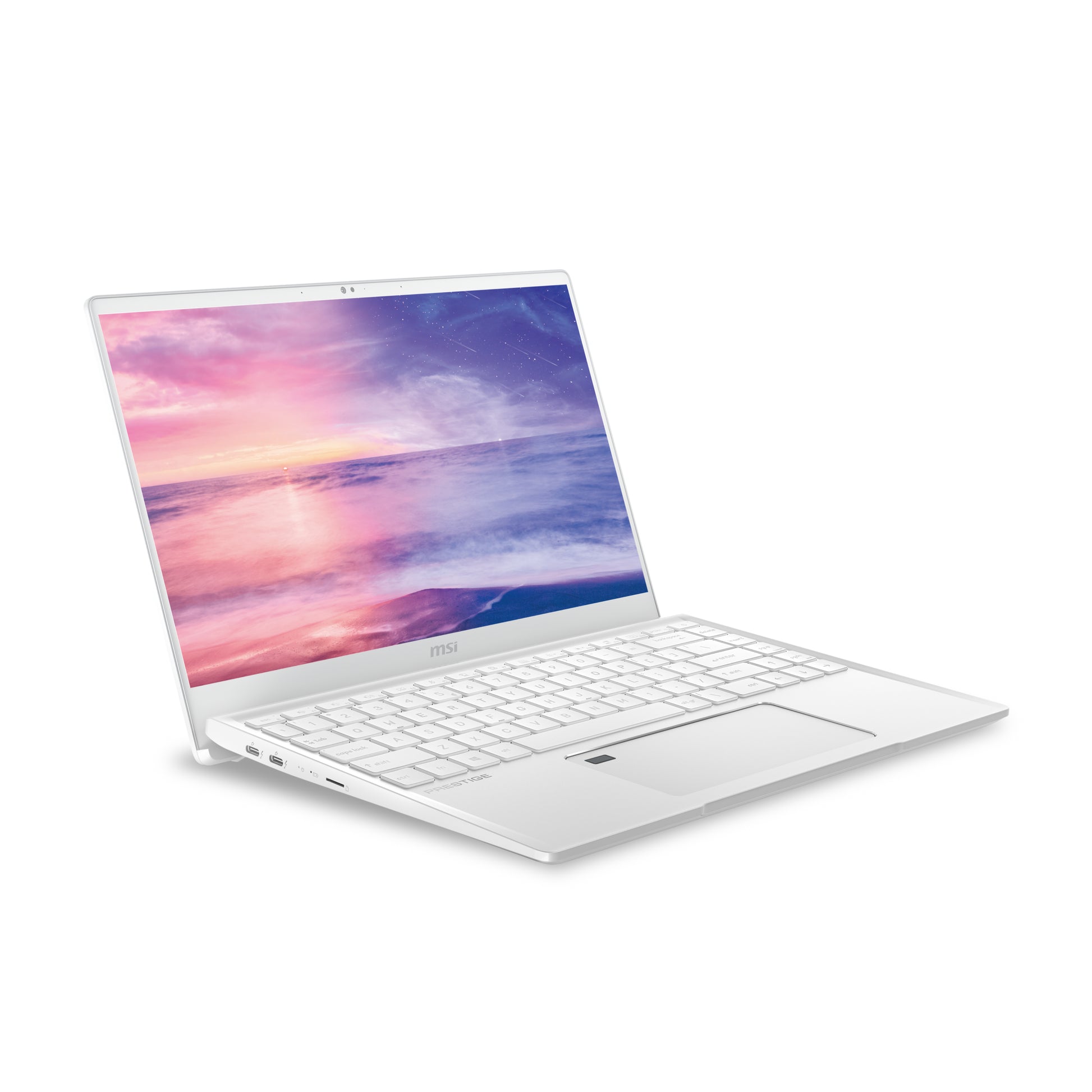 MSI Prestige 14 A10SC-230 Intel® Core™ i7 i7-10510U Laptop 14" 4K Ultra HD 16 GB LPDDR3-SDRAM 512 GB SSD NVIDIA® GeForce® GTX 1650 Max-Q Wi-Fi 6 (802.11ax) Windows 10 Pro White