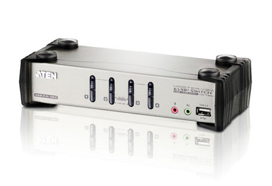 ATEN CS1734B KVM switch Rack mounting Black, Gray