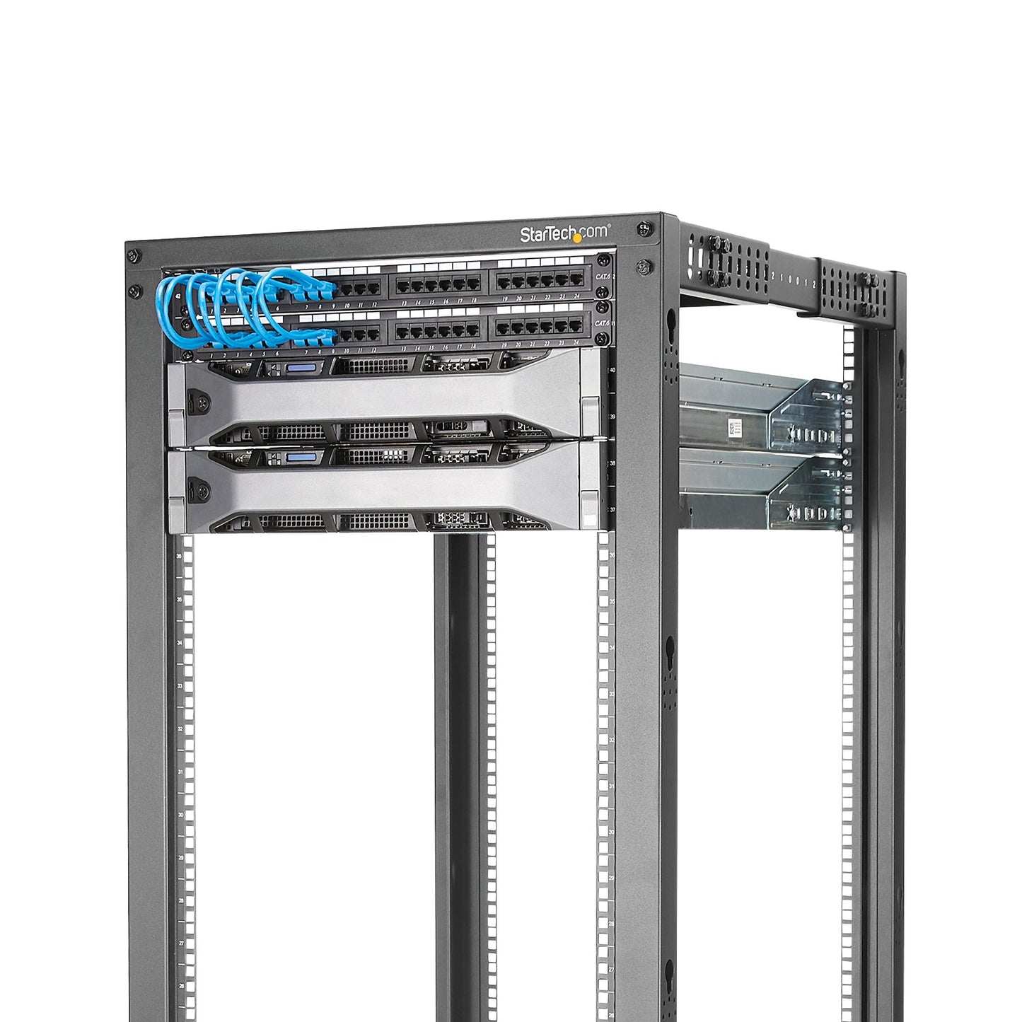 StarTech.com 4POSTRACK42 rack cabinet 42U Freestanding rack Black