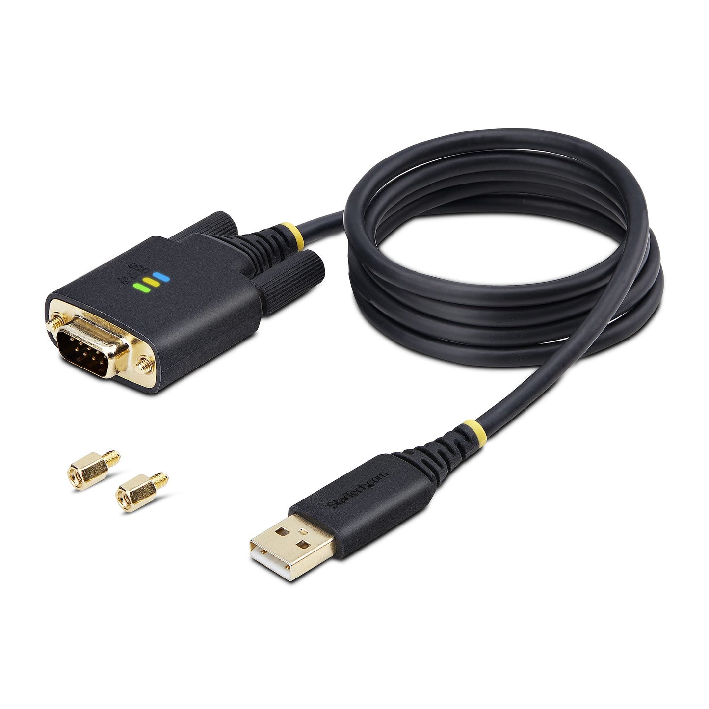 StarTech.com 1P3FFCB-USB-SERIAL serial cable Black 39.4" (1 m) USB Type-A RS-232