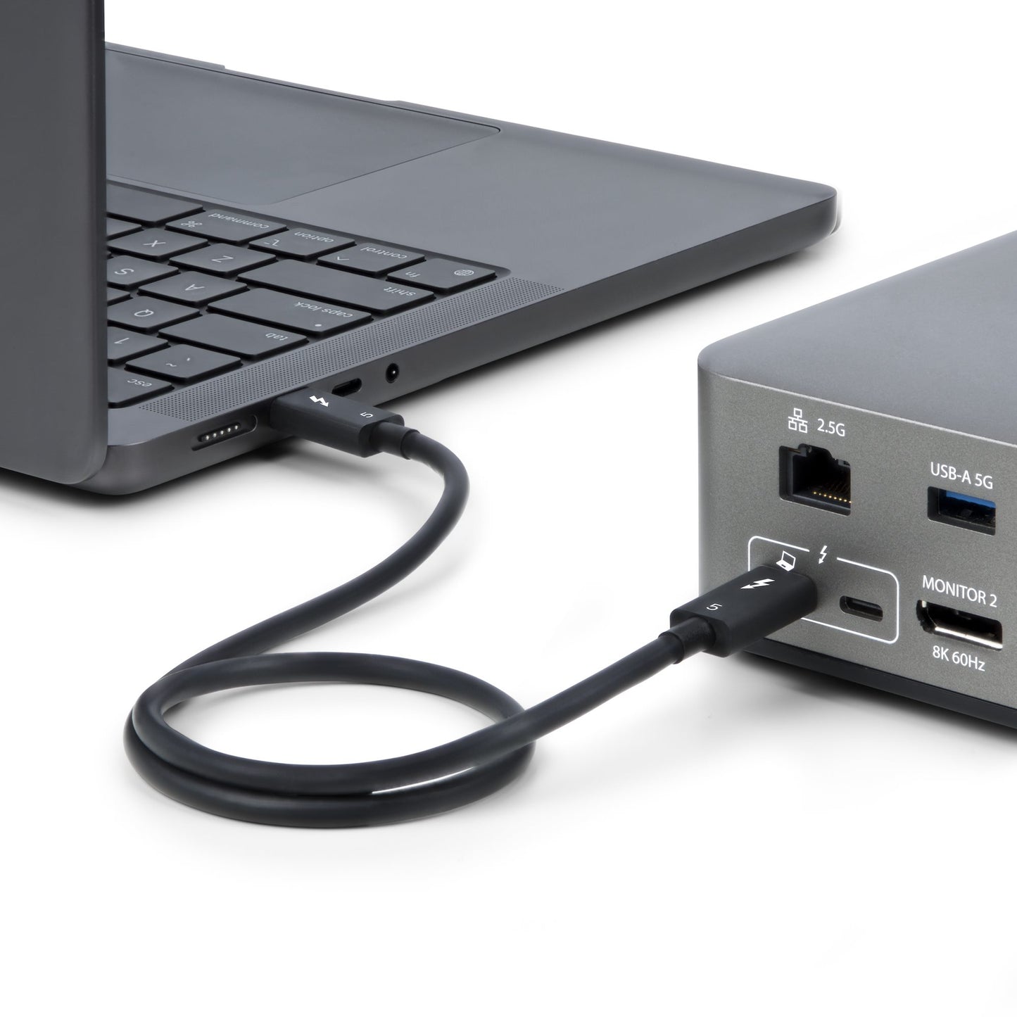 StarTech.com TBLT5MM1M240W Thunderbolt cable 39.4" (1 m) 80 Gbit/s Black