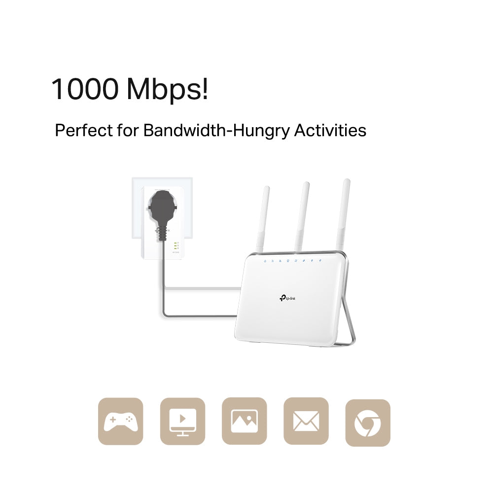 TP-Link TL-PA7017P KIT PowerLine network adapter 1000 Mbit/s Ethernet LAN White 2 pc(s)