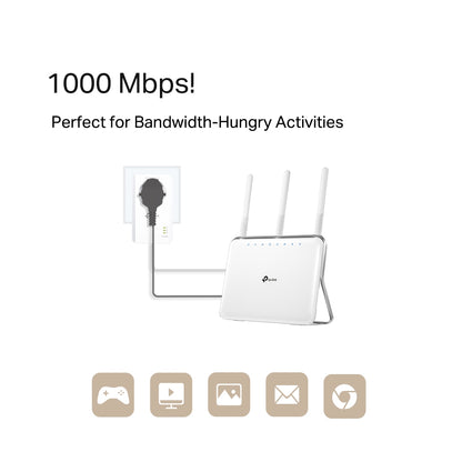TP-Link TL-PA7017P KIT PowerLine network adapter 1000 Mbit/s Ethernet LAN White 2 pc(s)