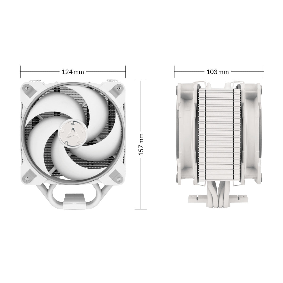 ARCTIC Freezer 34 eSports DUO - Tower CPU Cooler with BioniX P-Series Fans in Push-Pull-Configuration Processor 4.72" (12 cm) Gray, White 1 pc(s)