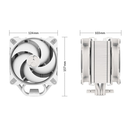 ARCTIC Freezer 34 eSports DUO - Tower CPU Cooler with BioniX P-Series Fans in Push-Pull-Configuration Processor 4.72" (12 cm) Gray, White 1 pc(s)