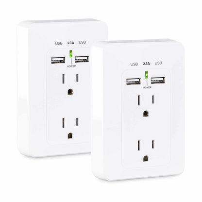 CyberPower MP18HO007 socket-outlet 2 x USB A + 2 x NEMA 5-15 White