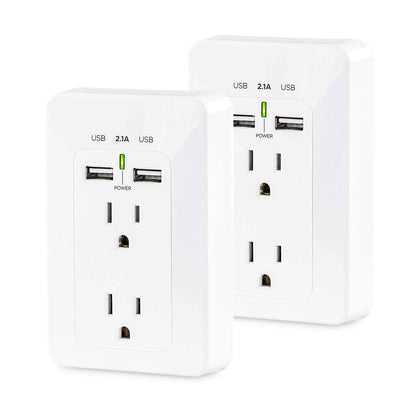 CyberPower MP18HO007 socket-outlet 2 x USB A + 2 x NEMA 5-15 White