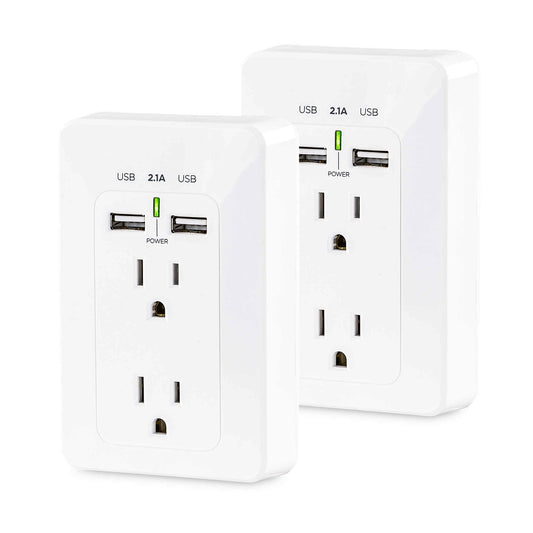 CyberPower MP18HO007 socket-outlet 2 x USB A + 2 x NEMA 5-15 White