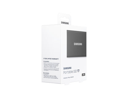 Samsung T7 2 TB USB Type-C 3.2 Gen 2 (3.1 Gen 2) Titanium