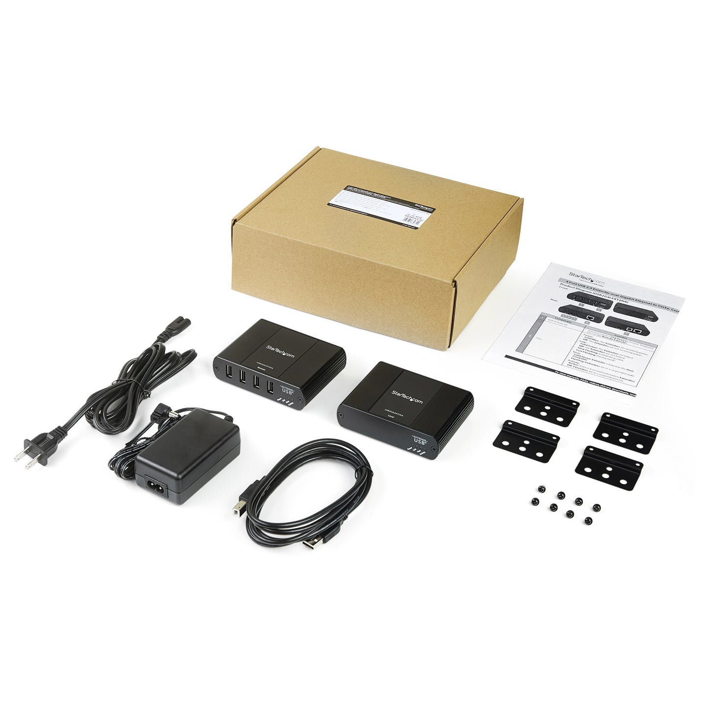 StarTech.com USB2G4LEXT2NA console extender Console transmitter & receiver 480 Mbit/s