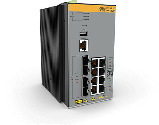 Allied Telesis AT-IE340-12GP-980 network switch Managed L3 Gigabit Ethernet (10/100/1000) Power over Ethernet (PoE) Gray