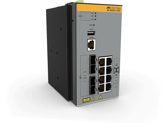 Allied Telesis AT-IE340-12GT-80 Managed L3 Gigabit Ethernet (10/100/1000) Gray