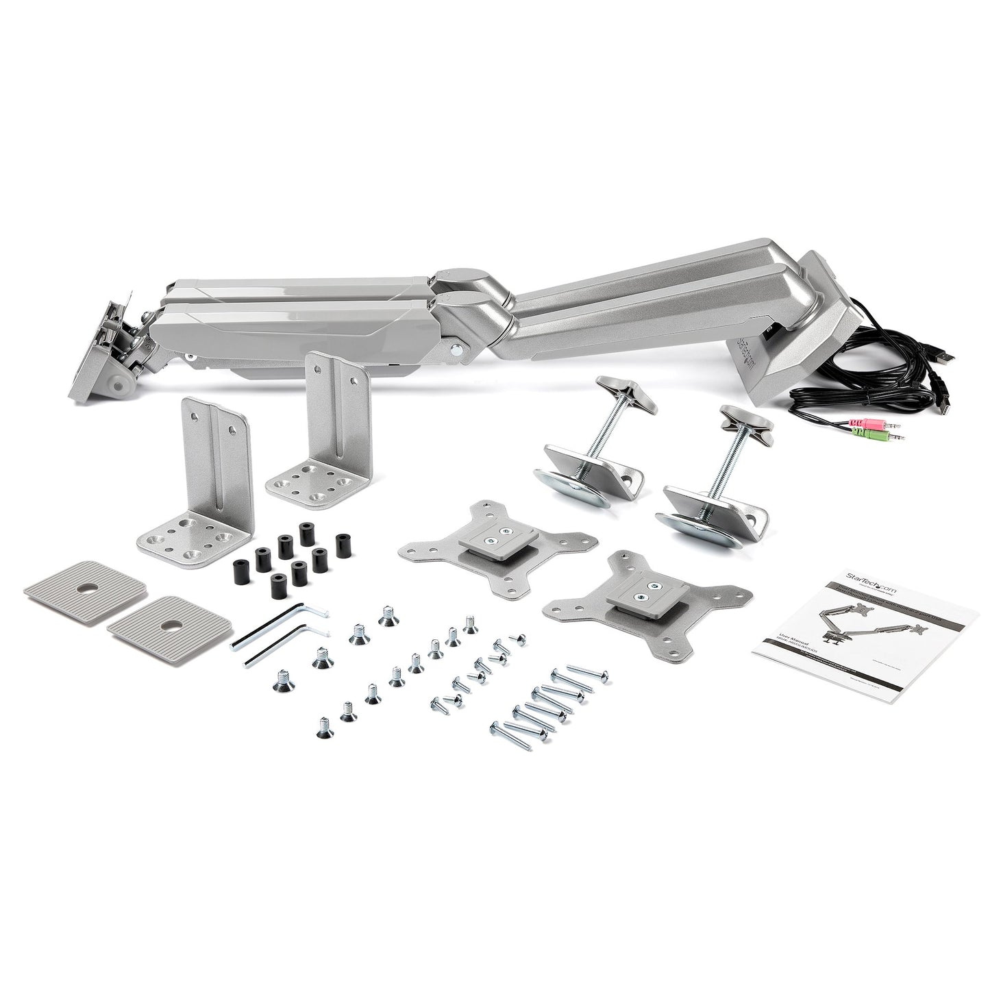 StarTech.com ARMSLIMDUOS monitor mount / stand 32" Desk Silver