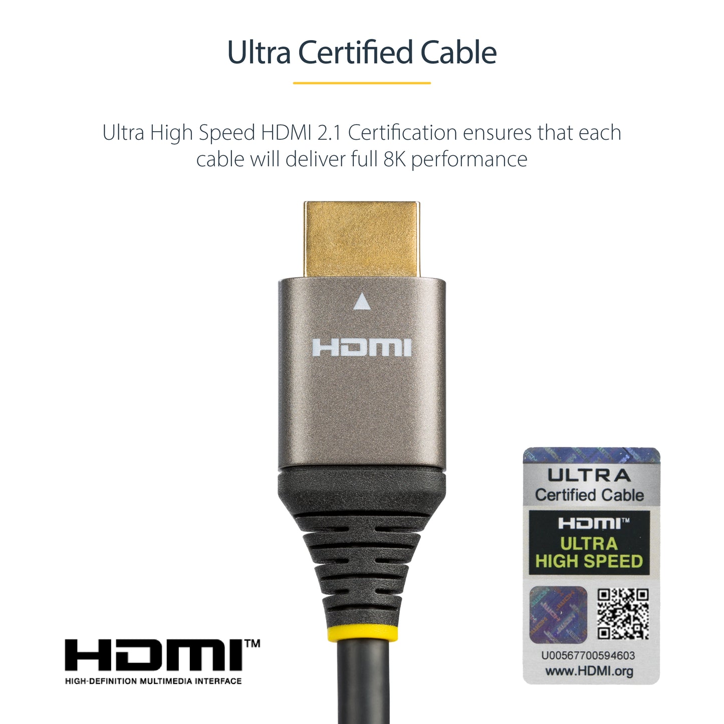 StarTech.com HDMM21V3M HDMI cable 118.1" (3 m) HDMI Type A (Standard) Black, Gray