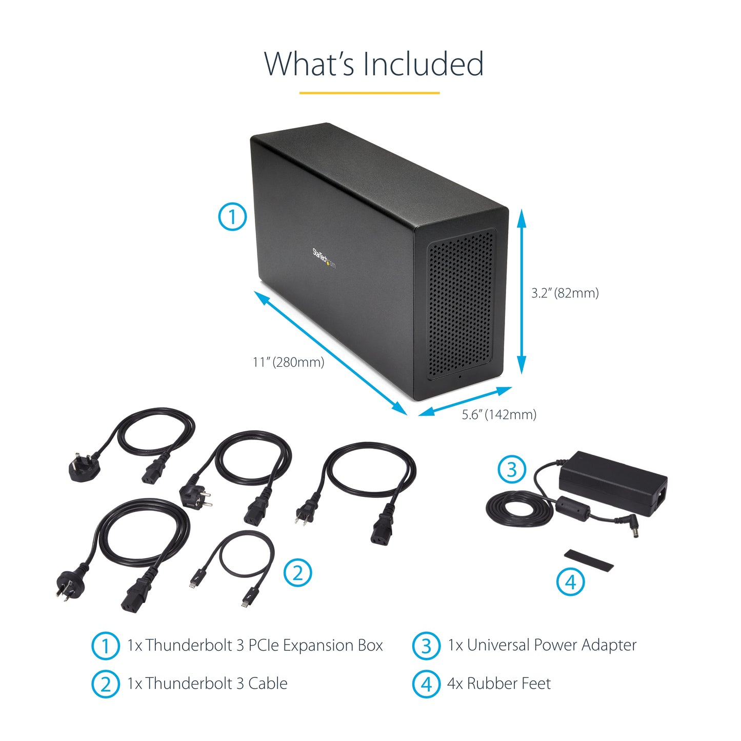 StarTech.com TB31PCIEX16 laptop dock/port replicator Wired Thunderbolt 3 Black