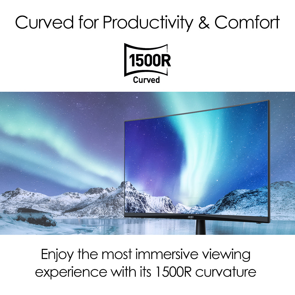 MSI Pro MP242C computer monitor 23.8" 1920 x 1080 pixels Full HD LED Black