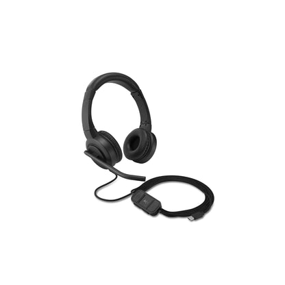 Kensington H1000 Headset Wired Head-band Calls/Music USB Type-C Black