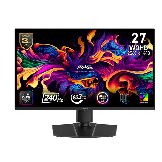 MSI MAG 271QP QD-OLED X24 computer monitor 26.5" 2560 x 1440 pixels Wide Quad HD Black