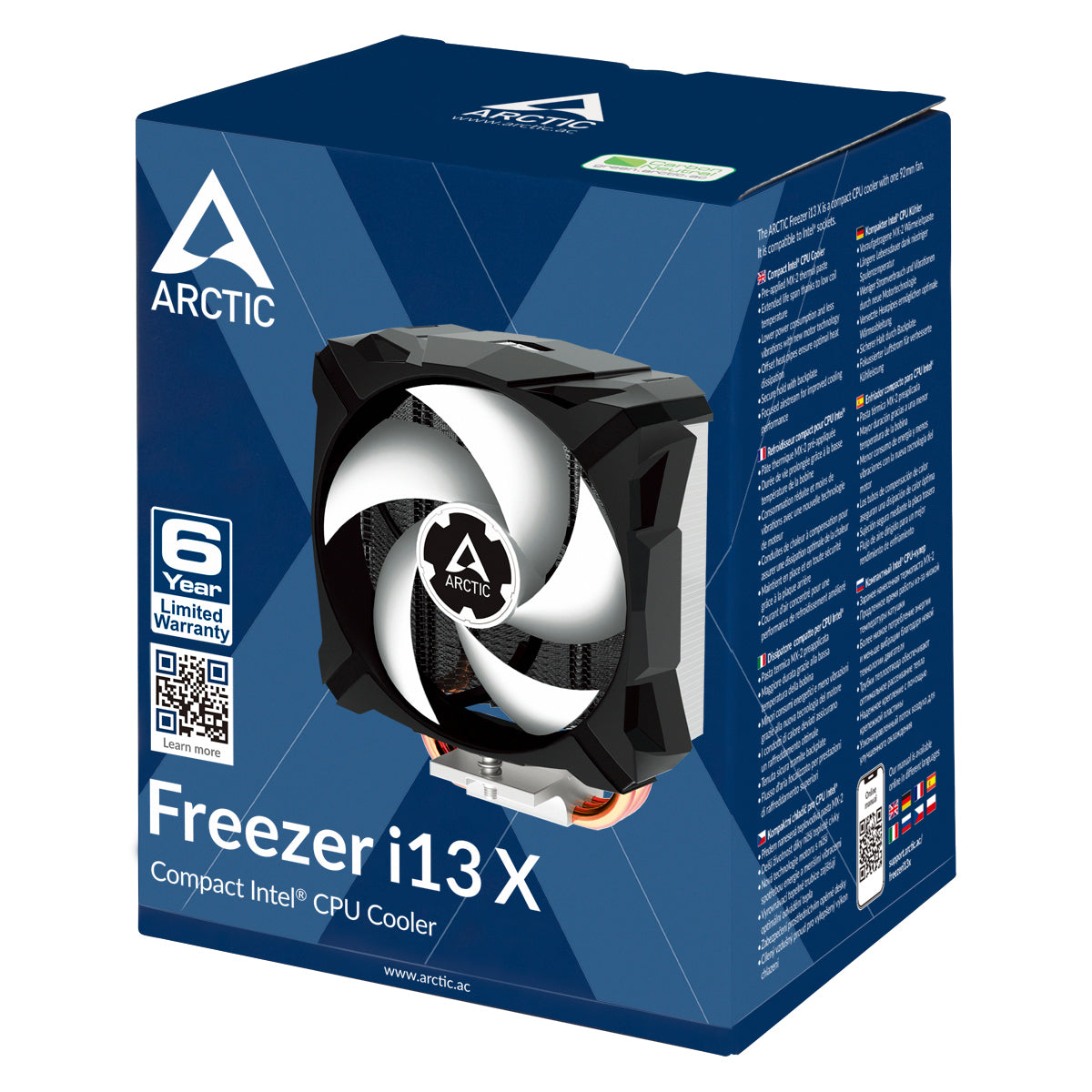 ARCTIC Freezer i13 X Processor Air cooler 3.62" (9.2 cm) Aluminum, Black, White 1 pc(s)