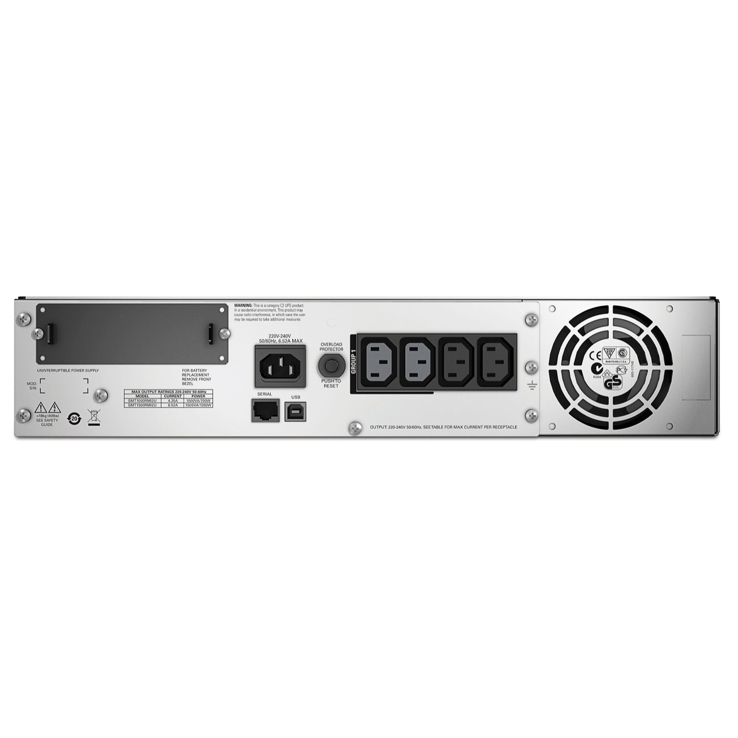 APC Smart-UPS uninterruptible power supply (UPS) Line-Interactive 1.5 kVA 1000 W 4 AC outlet(s)
