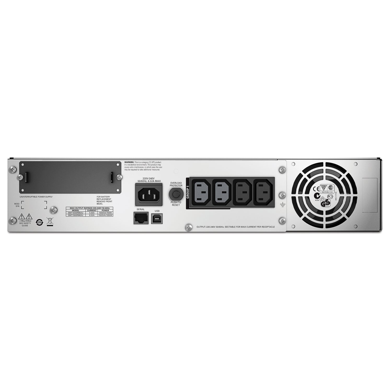 APC Smart-UPS uninterruptible power supply (UPS) Line-Interactive 1.5 kVA 1000 W 4 AC outlet(s)