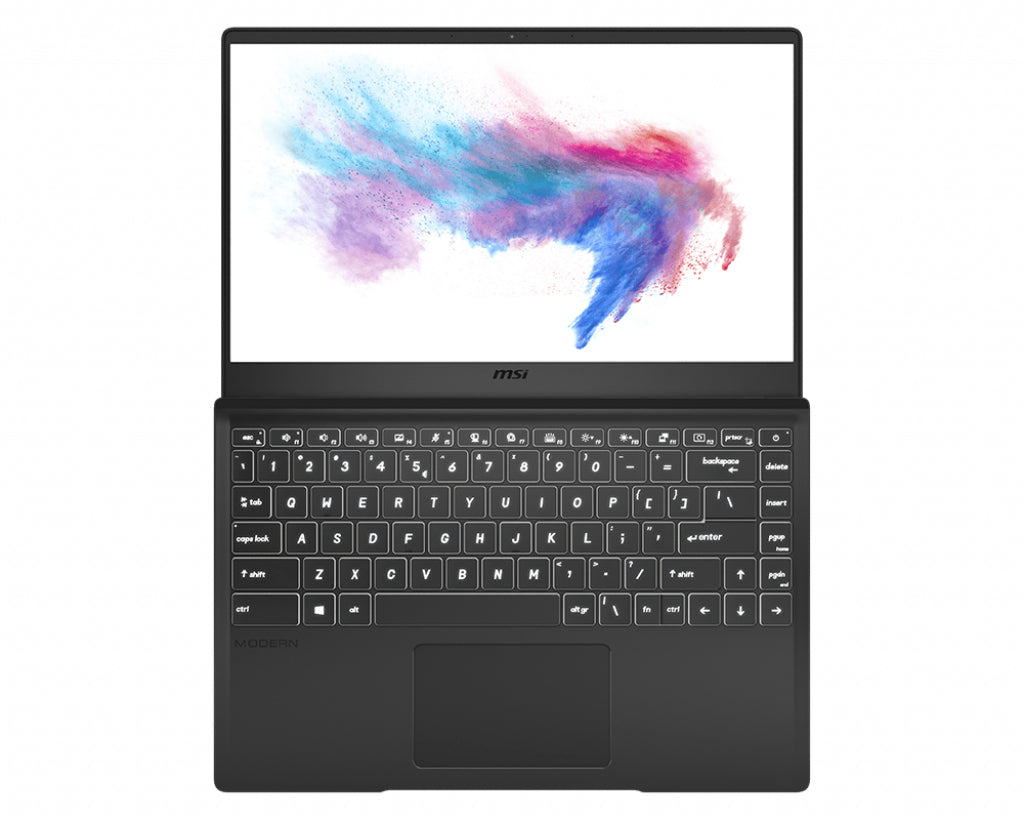 MSI Modern 14 B10MW-013 Intel® Core™ i7 i7-10510U Laptop 14" Full HD 16 GB DDR4-SDRAM 512 GB SSD Wi-Fi 5 (802.11ac) Windows 10 Pro Black