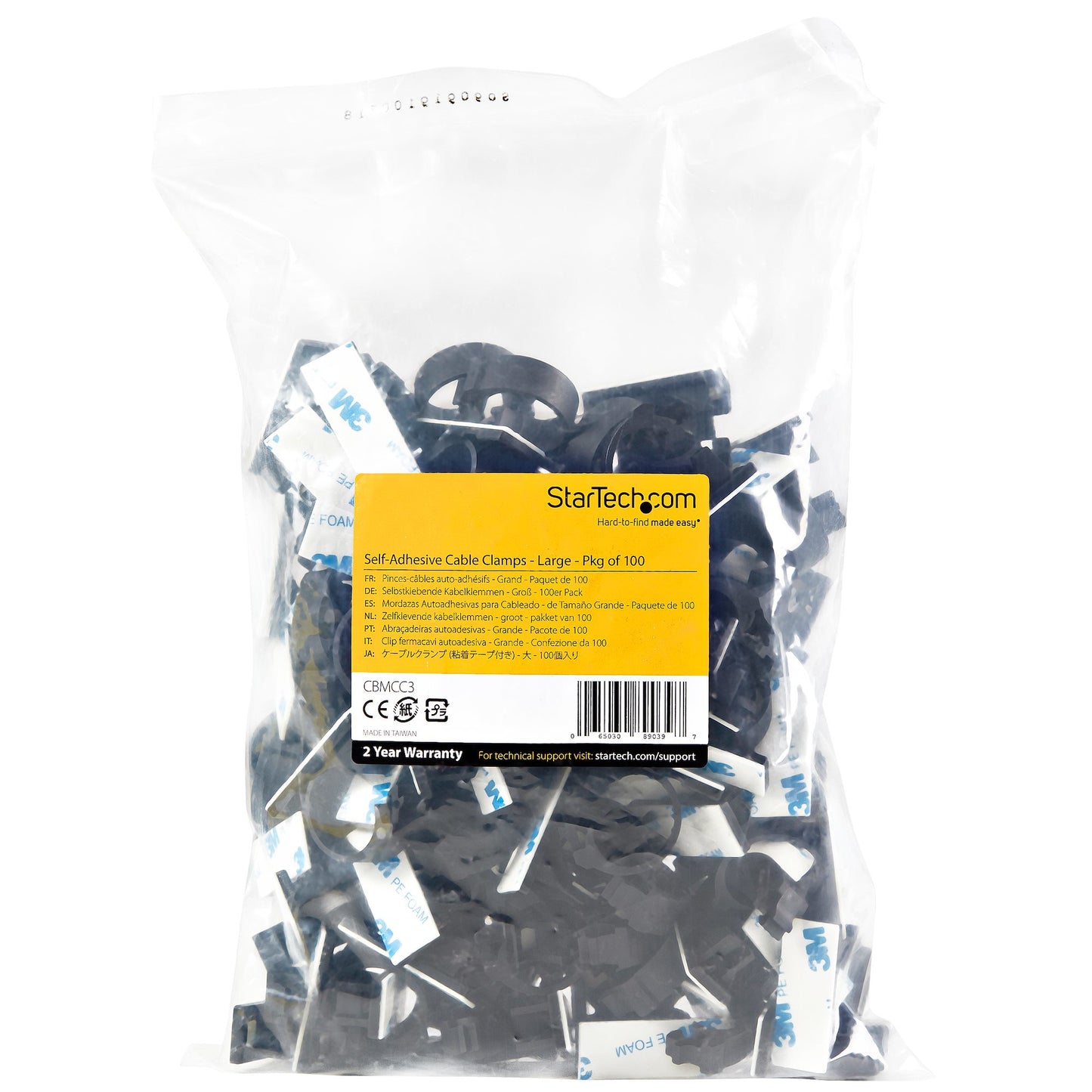 StarTech.com CBMCC3 cable clamp Black 100 pc(s)