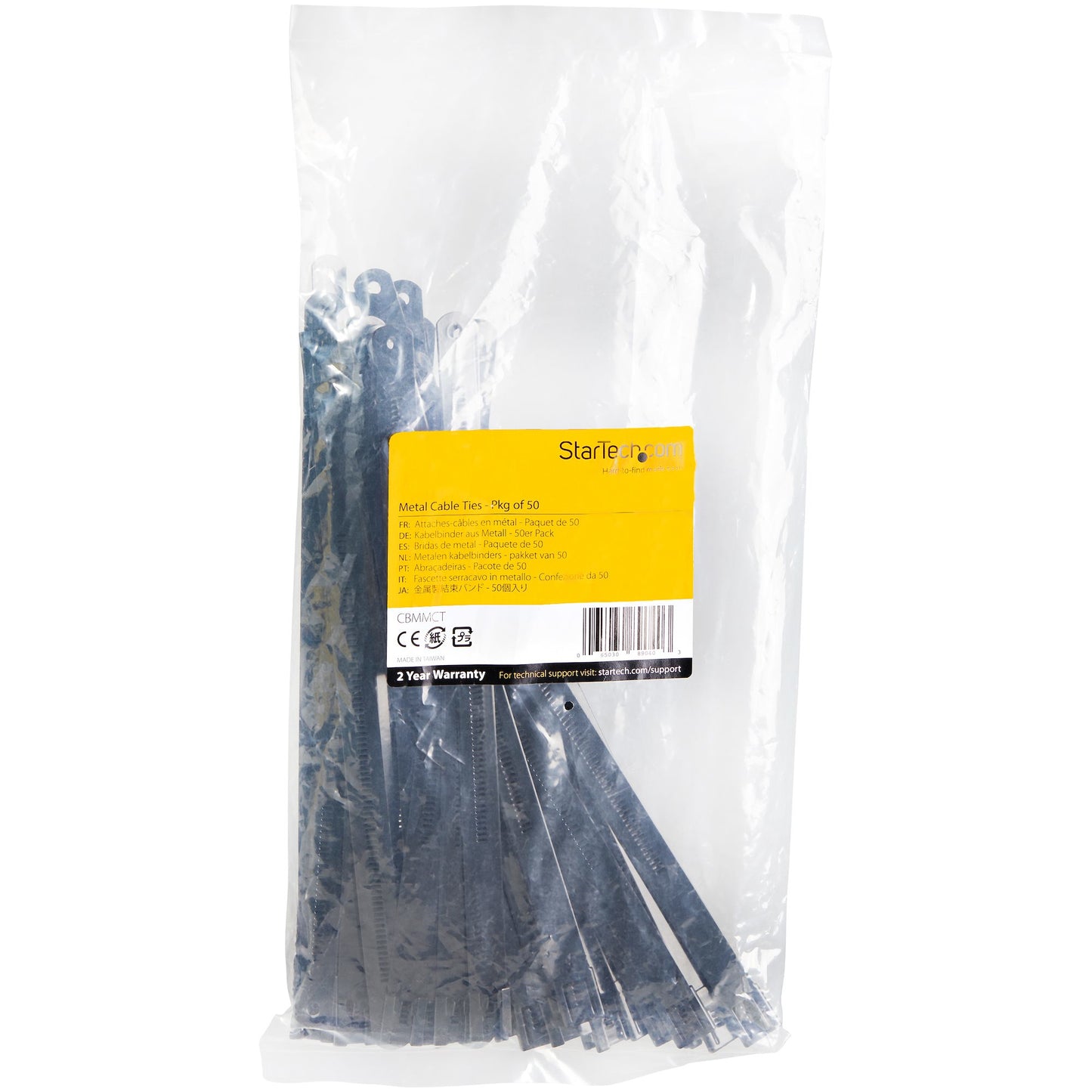 StarTech.com CBMMCT cable tie Ladder cable tie Stainless steel Black 50 pc(s)