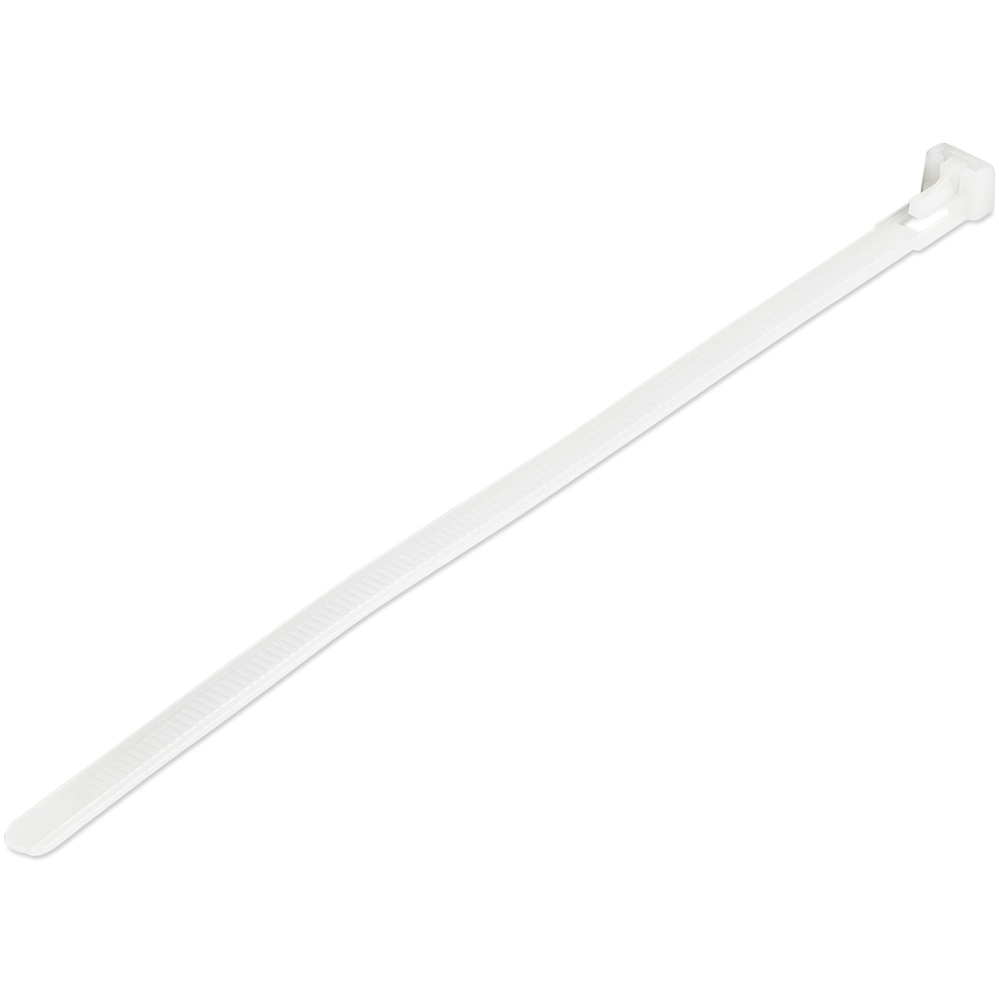 StarTech.com CBMZTRB8 cable tie Releasable cable tie Nylon, Plastic White