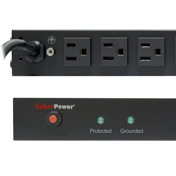 CyberPower RKBS15S4F8R surge protector Black 12 AC outlet(s) 120 V 179.9" (4.57 m)