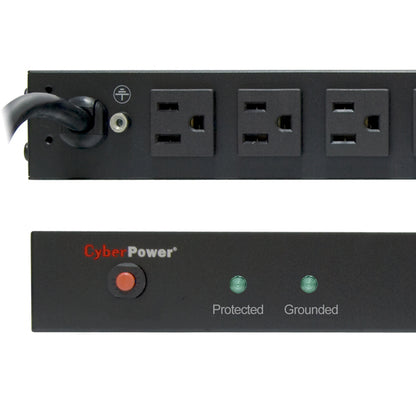 CyberPower RKBS15S4F8R surge protector Black 12 AC outlet(s) 120 V 179.9" (4.57 m)