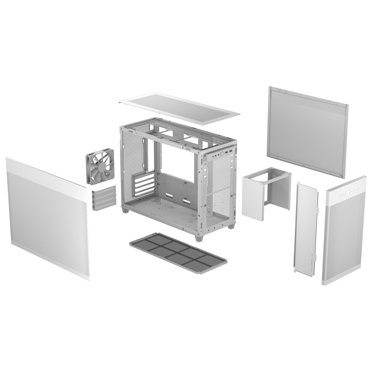 ASUS Prime AP201 MicroATX Case Mini Tower White