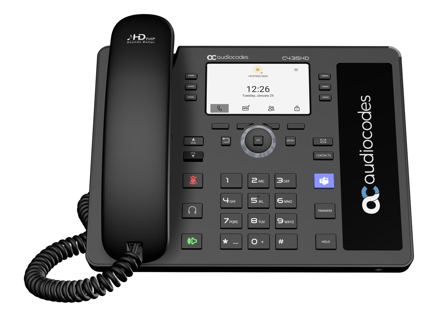 AudioCodes C435HD IP phone Black LCD