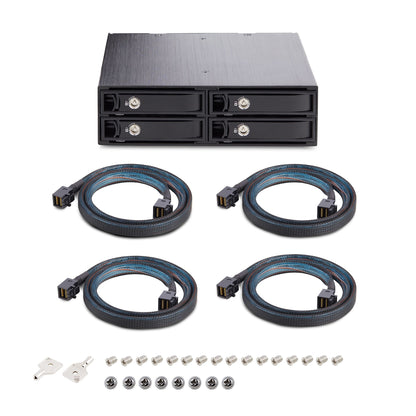 StarTech.com 4U2525-SAS-BACKPLANE drive bay panel 5.25" Storage drive tray Black