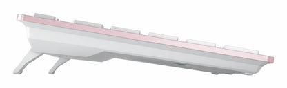 CHERRY KW 7100 MINI BT keyboard Universal Bluetooth QWERTY US English Pink, White