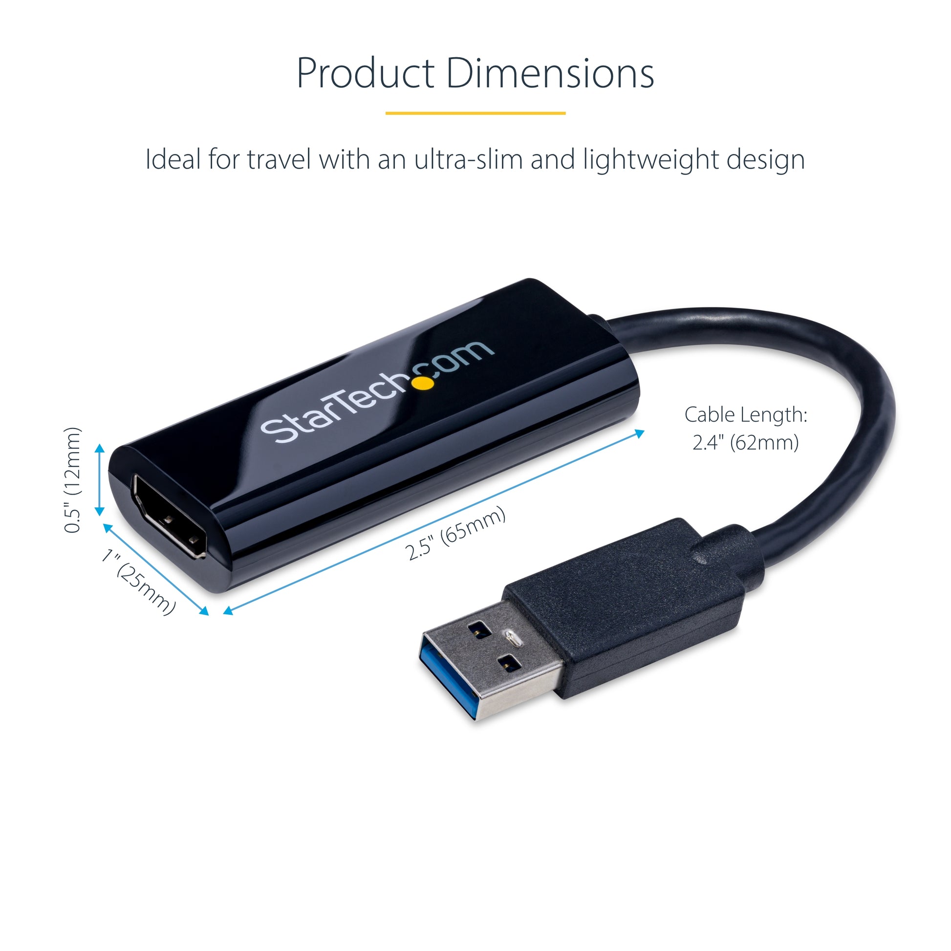 StarTech.com USB32HDES USB graphics adapter 1920 x 1200 pixels Black